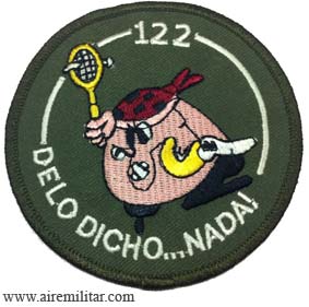 Escudo bordado escuadron 122 \"De lo dicho nada\"